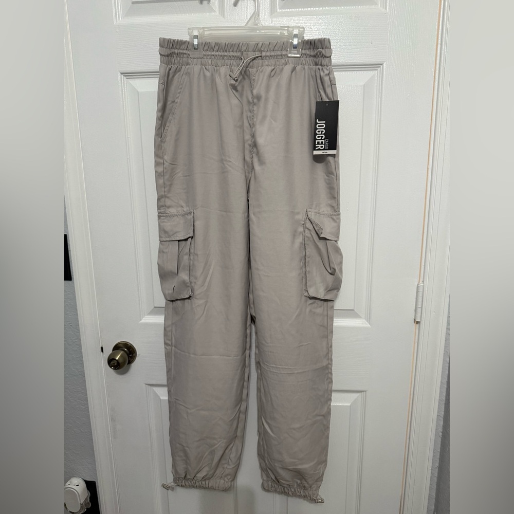 Gray Cargo Jogger Pants